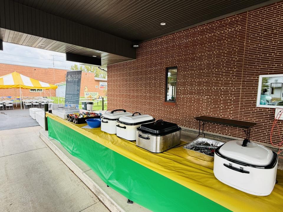 Staff and contractors at work